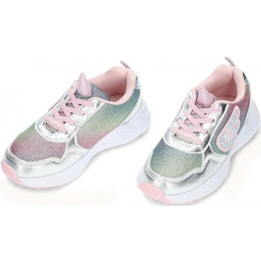 CONGUITOS 261018 Mädchen-Sneaker mit Lichtern UNICORN_SILVER