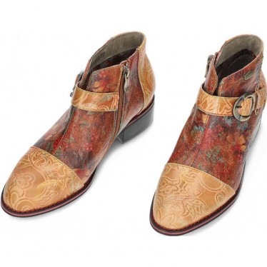 LAURA VITA Damen Stiefeletten alice12 COGNAC