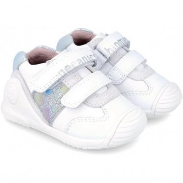 BIOMECANICS GLITTER FIRST STEPS SNEAKER 242112 BLANCO