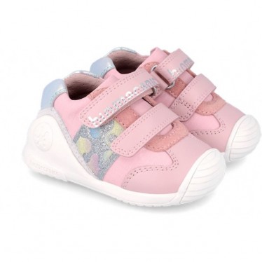 BIOMECANICS GLITTER FIRST STEPS SNEAKER 242112 CUARZO