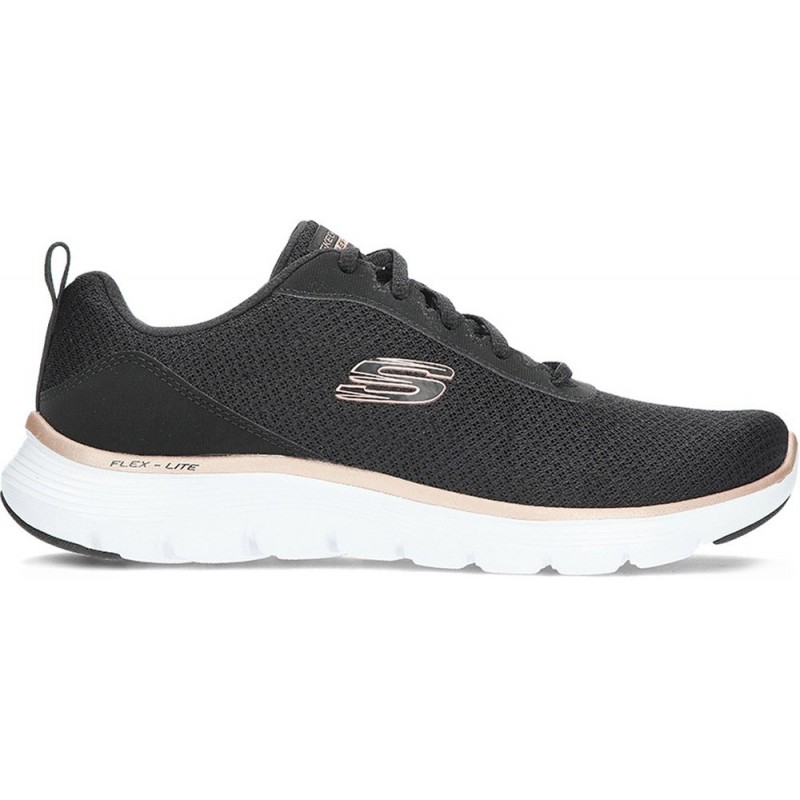 SKECHERS 150206 Flex Damen-Sneaker BLACK_ROSE_GOLD