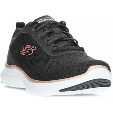 SKECHERS 150206 Flex Damen-Sneaker BLACK_ROSE_GOLD
