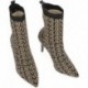 EXE SHOES Damenstiefelette garda521 gestrickt BLACK_BEIGE