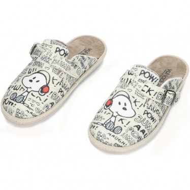 VULLADI 6396 fle Snoopy Damenhausschuhe CRUDO