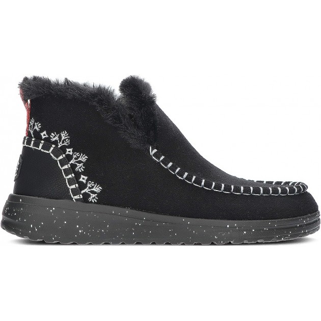 DUDE DENNY STIEFEL AUS FAUX-SHEARLING 40208 BLACK DUDE DENNY STIEFEL AUS FAUX-SHEARLING 40208 BLACK