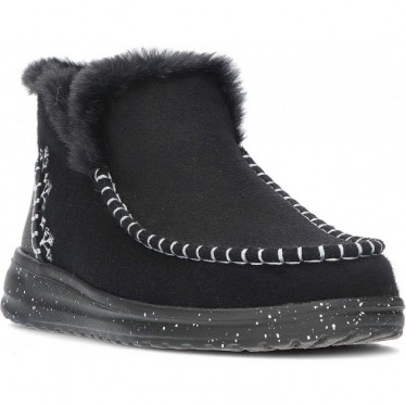 DUDE DENNY STIEFEL AUS FAUX-SHEARLING 40208 BLACK
