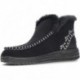 DUDE DENNY STIEFEL AUS FAUX-SHEARLING 40208 BLACK