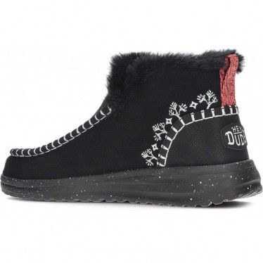 DUDE DENNY STIEFEL AUS FAUX-SHEARLING 40208 BLACK