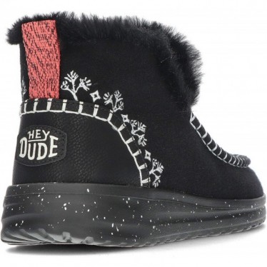 DUDE DENNY STIEFEL AUS FAUX-SHEARLING 40208 BLACK