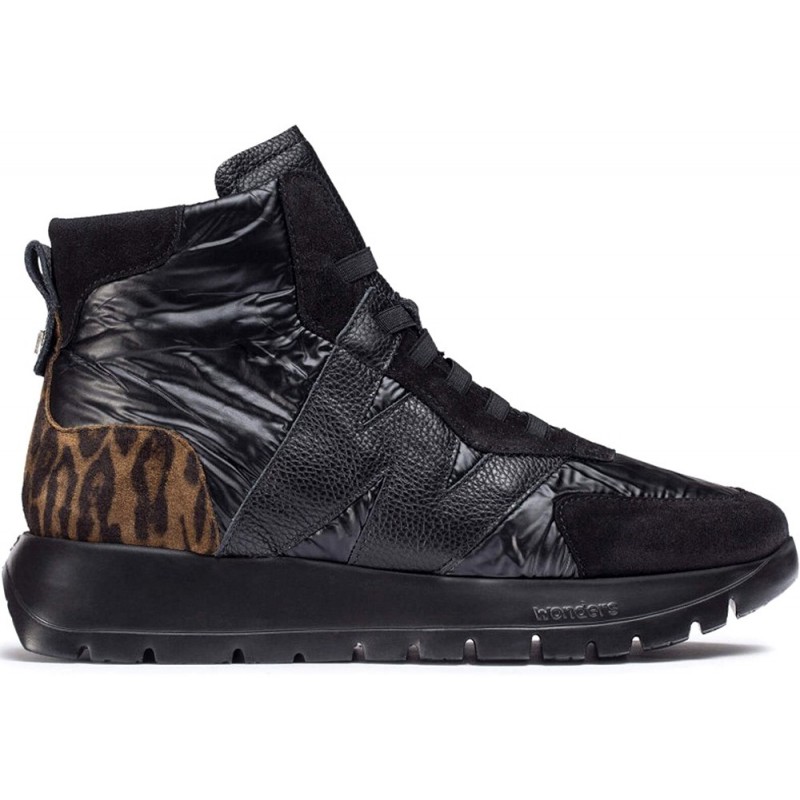 Damen-Sportstiefeletten Wonders A-2471 England NEGRO