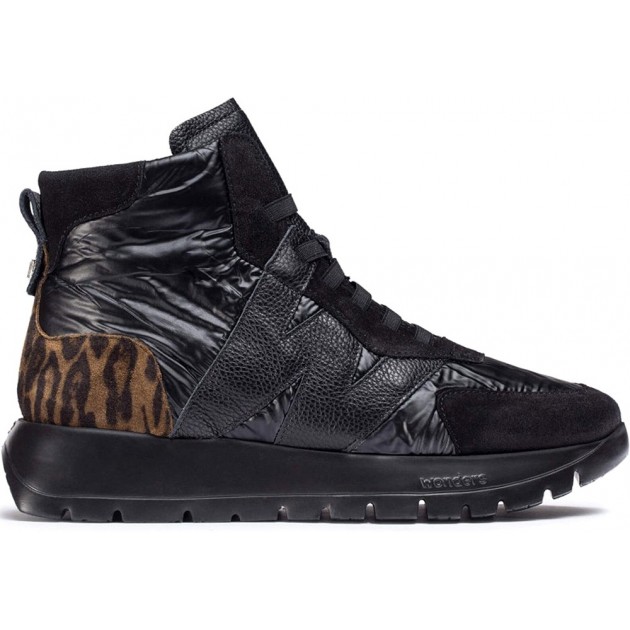 Damen-Sportstiefeletten Wonders A-2471 England NEGRO