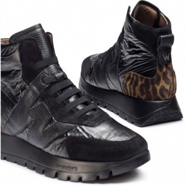Damen-Sportstiefeletten Wonders A-2471 England NEGRO