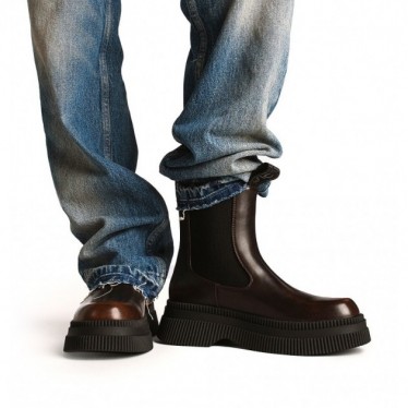 Victoria 1301104 Dublin Chelsea-Stiefel mit Ledereffekt MARRON