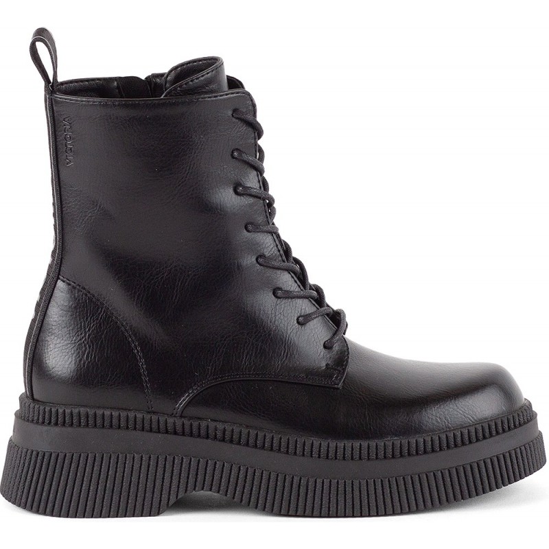 Victoria 1301103 Dublin Boots Schnürsenkel in Lederoptik NEGRO