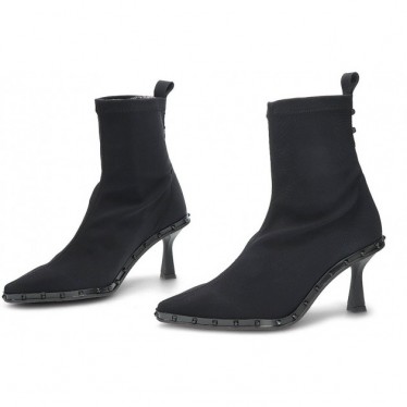 Pedro Miralles Stiefeletten aus elastischem Stoff 28607 Toronto NEGRO