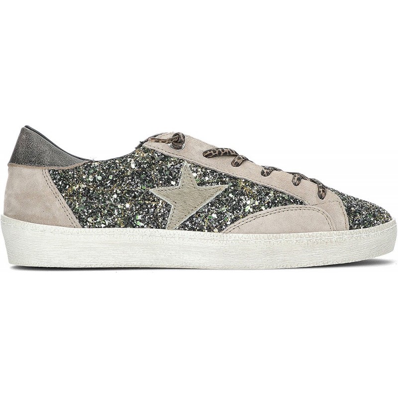 Cetti C-1342 Glitzer Damen-Sneaker GRIS