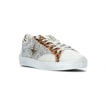 Cetti C-1342 Glitzer Damen-Sneaker BLANCO