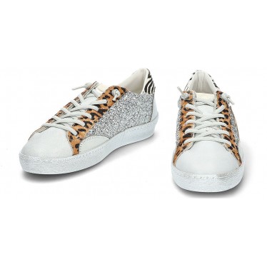 Cetti C-1342 Glitzer Damen-Sneaker BLANCO