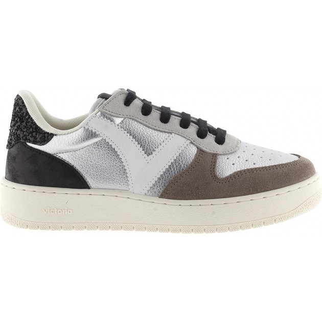 Victoria Sneaker 1258257 Madrid Metallic PLATA Victoria Sneaker 1258257 Madrid Metallic PLATA
