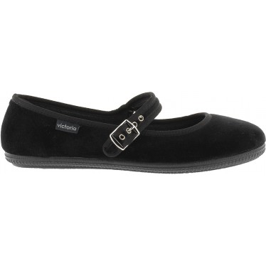 Ballerina VICTORIA Oda Mercedes Samt 104913 NEGRO