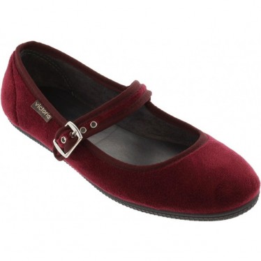 Ballerina VICTORIA Oda Mercedes Samt 104913 BURDEOS