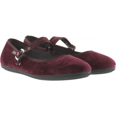 Ballerina VICTORIA Oda Mercedes Samt 104913 BURDEOS