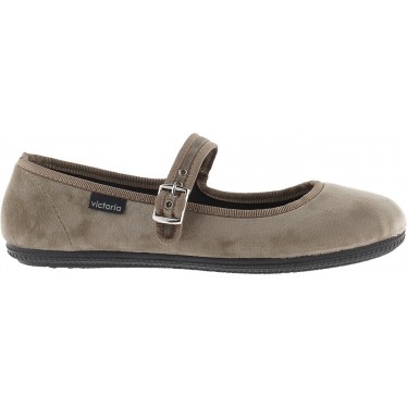 Ballerina VICTORIA Oda Mercedes Samt 104913 BEIGE