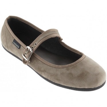 Ballerina VICTORIA Oda Mercedes Samt 104913 BEIGE