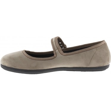 Ballerina VICTORIA Oda Mercedes Samt 104913 BEIGE