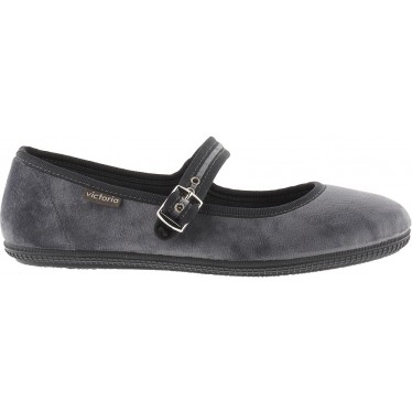 Ballerina VICTORIA Oda Mercedes Samt 104913 GRIS