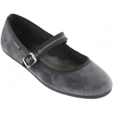 Ballerina VICTORIA Oda Mercedes Samt 104913 GRIS