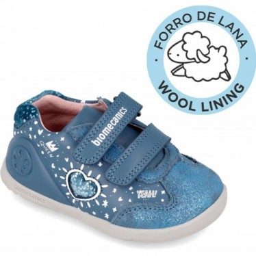 Biomecanics Mädchen-Sneaker 241163 Herz PETROL_LANA_FB