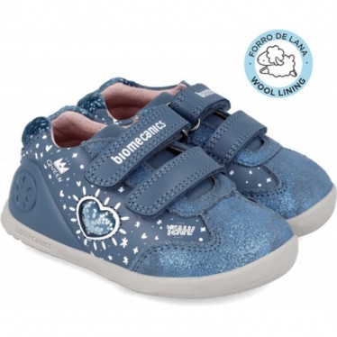 Biomecanics Mädchen-Sneaker 241163 Herz PETROL_LANA_FB