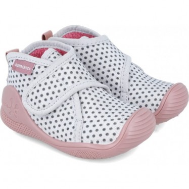 Biomecanics 241157 Polka Dots Mädchenhausschuhe BLANCO