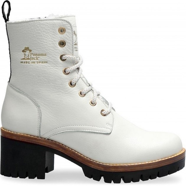 HAARIGE PADMA-STIEFEL PANAMA JACK WHITE