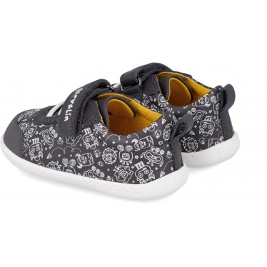 Garvalín Mädchen-Sneaker 241305 Respectful Printed ANTRACITA