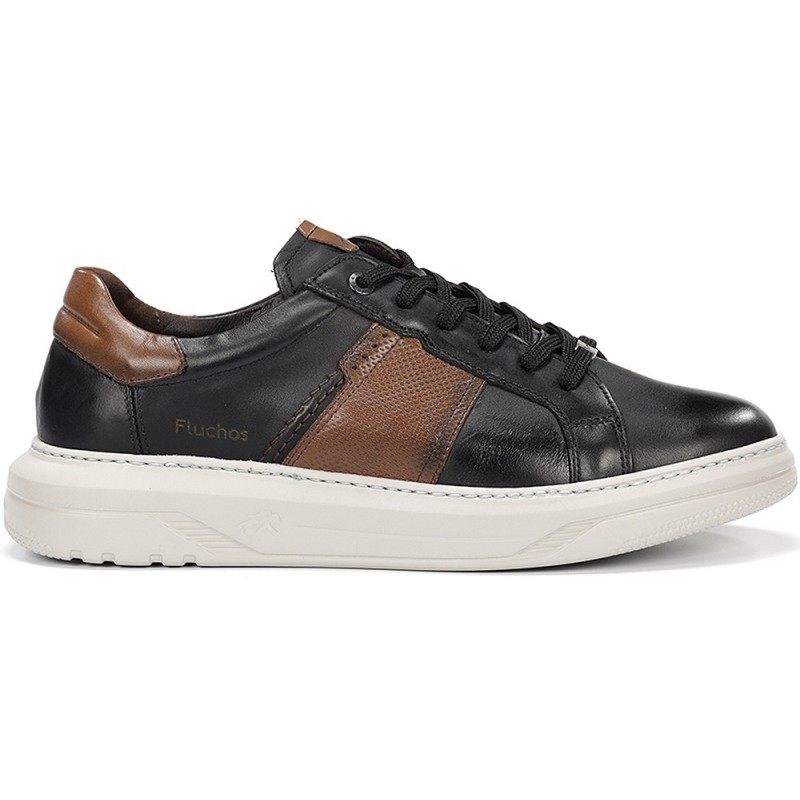 FLUCHOS f2043 Boston Herren-Sneaker NEGRO