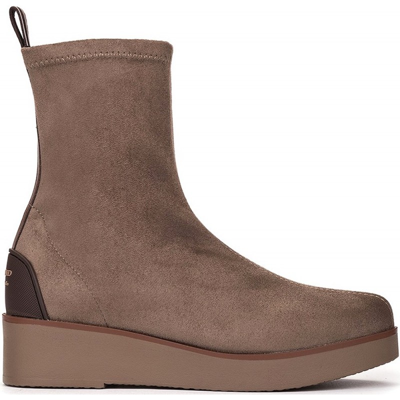 Damenstiefel von PEDRO MIRALLES 26425 Stretch-Wildleder TAUPE