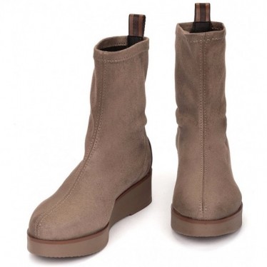 Damenstiefel von PEDRO MIRALLES 26425 Stretch-Wildleder TAUPE
