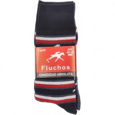 LANGE BLUMIGE SOCKEN CA0009 NAVY_RED