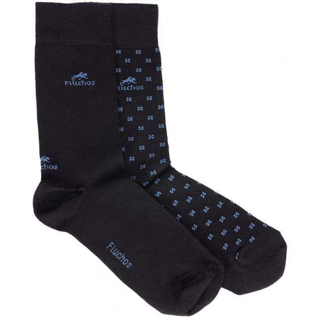 LANGE BLUMIGE SOCKEN CA0009 NAVY_BLACK LANGE BLUMIGE SOCKEN CA0009 NAVY_BLACK