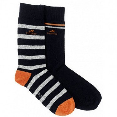 LANGE BLUMIGE SOCKEN CA0009 NAVY_RAYAS