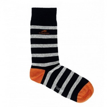 LANGE BLUMIGE SOCKEN CA0009 NAVY_RAYAS