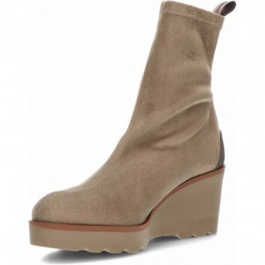 Damenstiefel PEDRO MIRALLES 26475 Stretch-Wildleder TAUPE