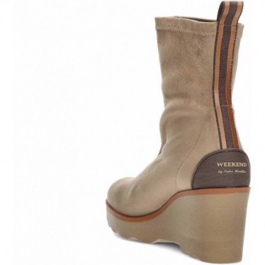 Damenstiefel PEDRO MIRALLES 26475 Stretch-Wildleder TAUPE