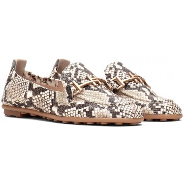 Hispanitas HV254027 Bombay Damenmokassins SNAKE_TAUPE_C003