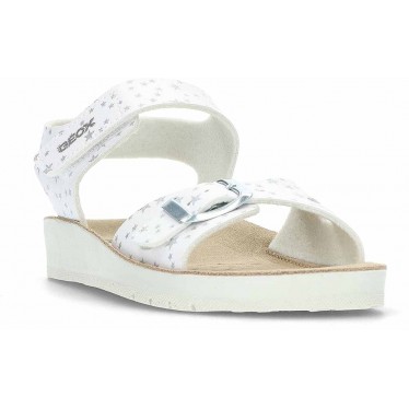 GEOX Costarei J15EAB Mädchensandale mit Schnalle WHITE