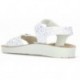 GEOX Costarei J15EAB Mädchensandale mit Schnalle WHITE