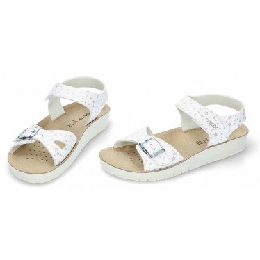 GEOX Costarei J15EAB Mädchensandale mit Schnalle WHITE