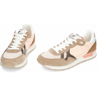 Damen-Sneaker Pepe Jeans Brit Camp PLS40038 CAMEL_BEIGE